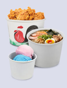 ถ้วยกระดาษและถ้วยไอศครีม